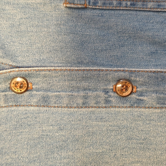 SOLD Vintage CMC Denim Button Down Dress in Medium - Picture 5 of 6